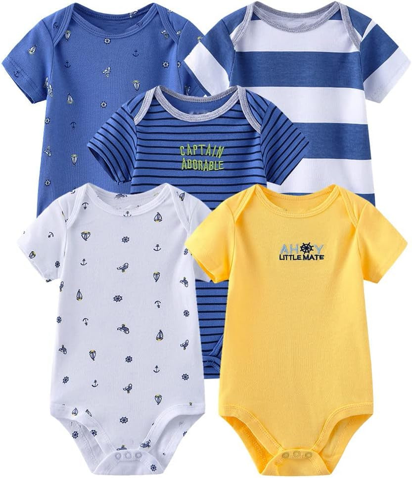 Newborn Baby Bodysuit 5 Pack 